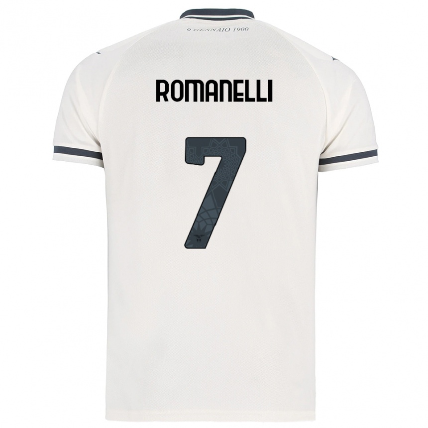 ילדים כדורגל Nicolas Romanelli #7 לבן נייבי הרחק ג'רזי 2025/26