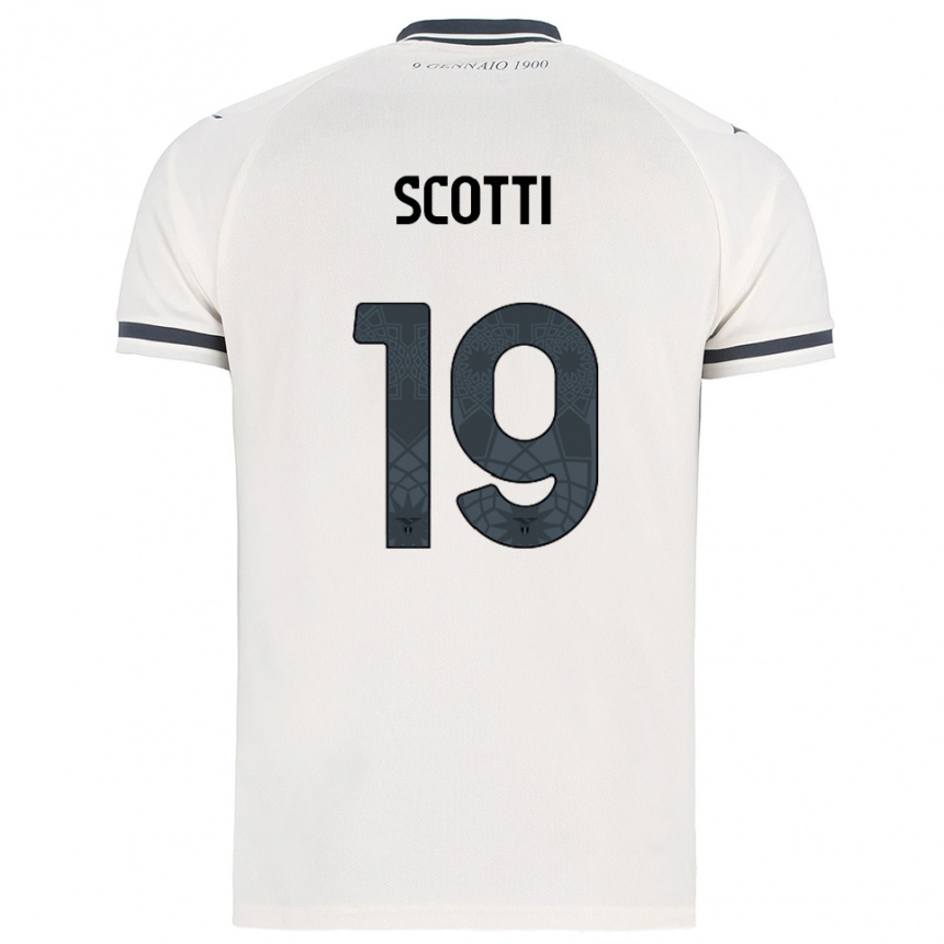 ילדים כדורגל Asia Scotti #19 לבן נייבי הרחק ג'רזי 2025/26