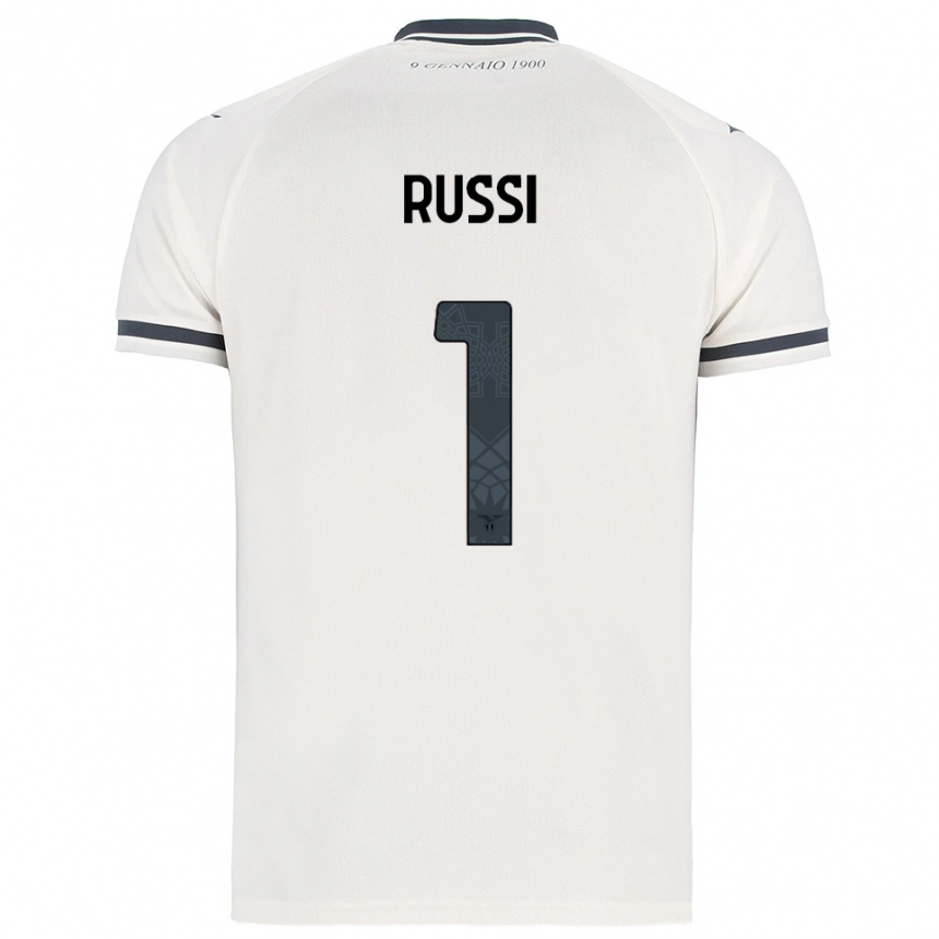 ילדים כדורגל Gabriele Russi #1 לבן נייבי הרחק ג'רזי 2025/26