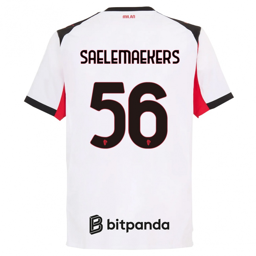 ילדים כדורגל אלכסיס סאלמאקרס #56 לבן שחור הרחק ג'רזי 2025/26