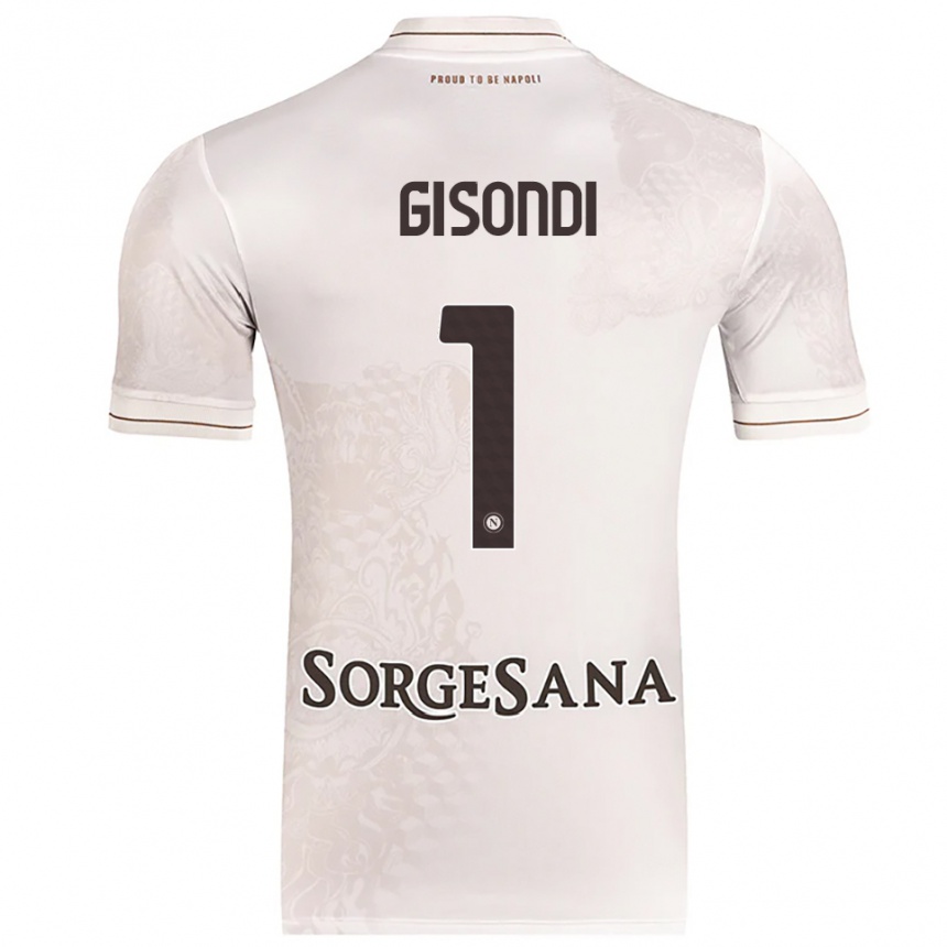 ילדים כדורגל Francesco Gisondi #1 שמפניה חום הרחק ג'רזי 2025/26