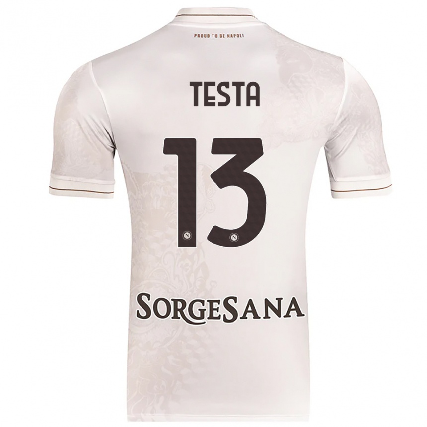 ילדים כדורגל Vincenzo Testa #13 שמפניה חום הרחק ג'רזי 2025/26