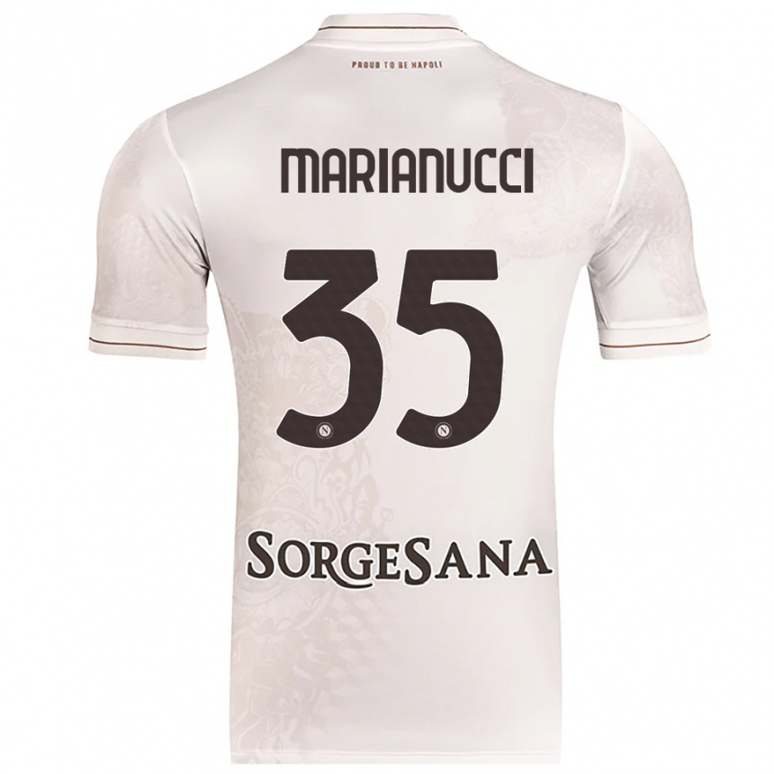 ילדים כדורגל Luca Marianucci #35 שמפניה חום הרחק ג'רזי 2025/26