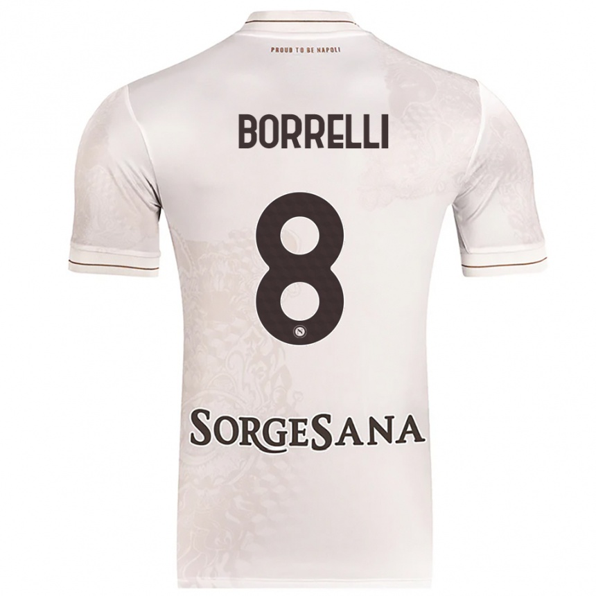 ילדים כדורגל Ciro Borrelli #8 שמפניה חום הרחק ג'רזי 2025/26