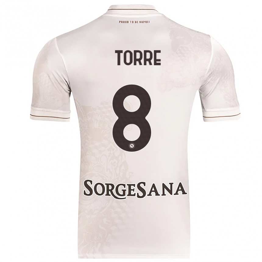 ילדים כדורגל Christian Torre #8 שמפניה חום הרחק ג'רזי 2025/26