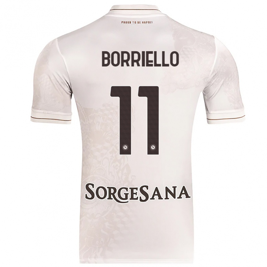 ילדים כדורגל Salvatore Borriello #11 שמפניה חום הרחק ג'רזי 2025/26