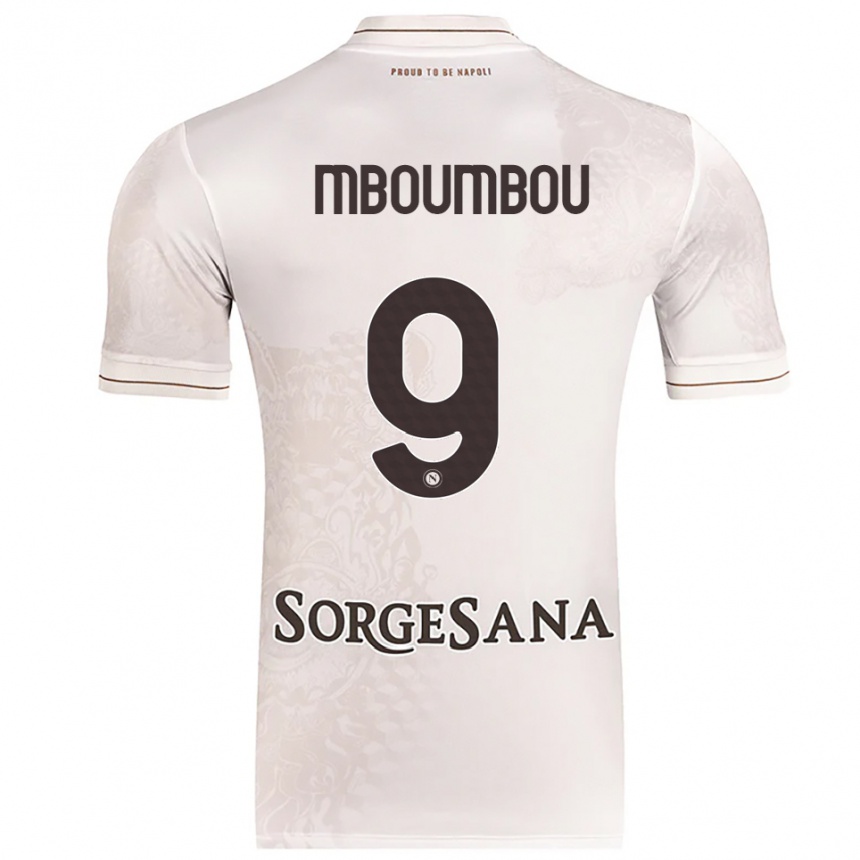 ילדים כדורגל Arnaud Mboumbou #9 שמפניה חום הרחק ג'רזי 2025/26