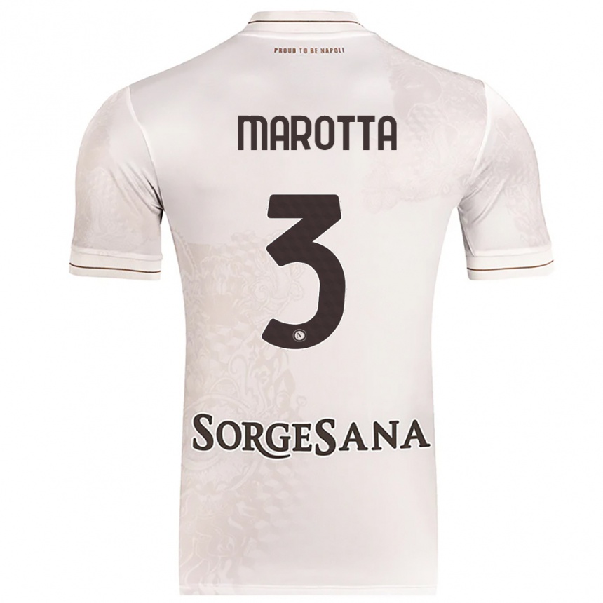 ילדים כדורגל Gabriele Marotta #3 שמפניה חום הרחק ג'רזי 2025/26