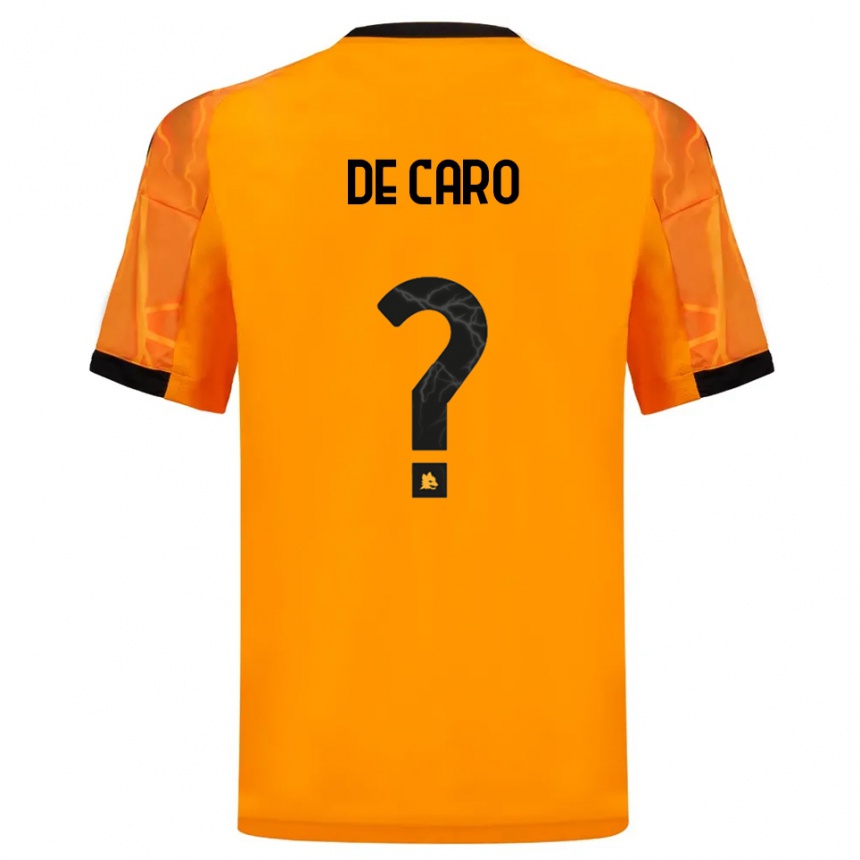 ילדים כדורגל Lorenzo De Caro #0 כתום שחור הרחק ג'רזי 2025/26