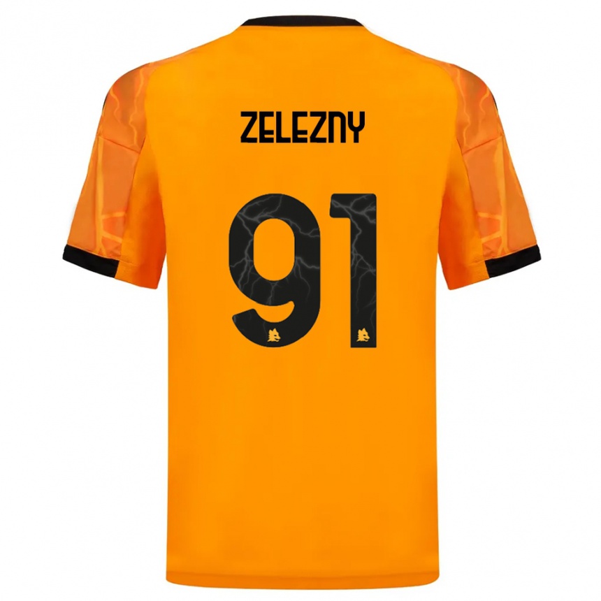 ילדים כדורגל הדוסלאו דומיניק ז׳לזני #91 כתום שחור הרחק ג'רזי 2025/26