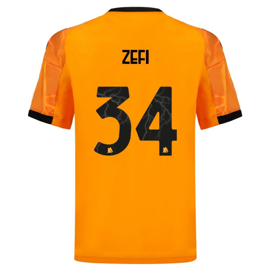 ילדים כדורגל קווין זפי #34 כתום שחור הרחק ג'רזי 2025/26