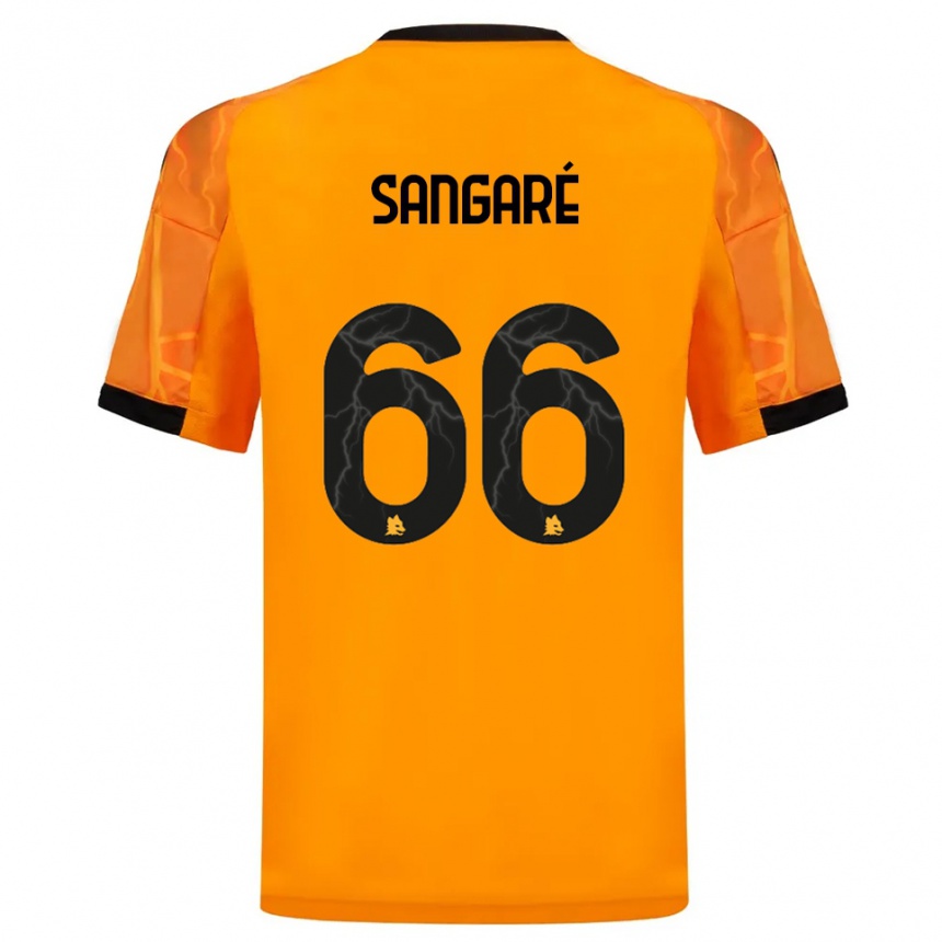 ילדים כדורגל בובה סנגרה #66 כתום שחור הרחק ג'רזי 2025/26