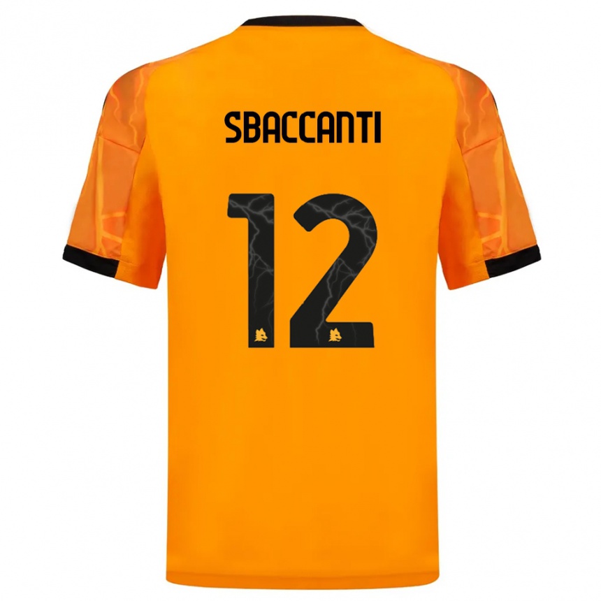 ילדים כדורגל Christian Sbaccanti #12 כתום שחור הרחק ג'רזי 2025/26