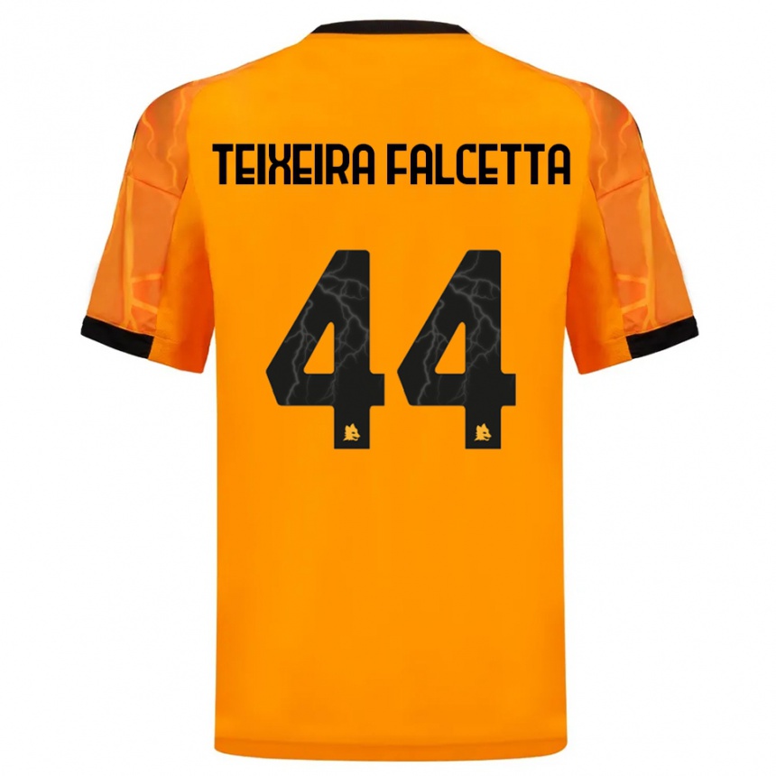 ילדים כדורגל Pietro Teixeira Falcetta #44 כתום שחור הרחק ג'רזי 2025/26