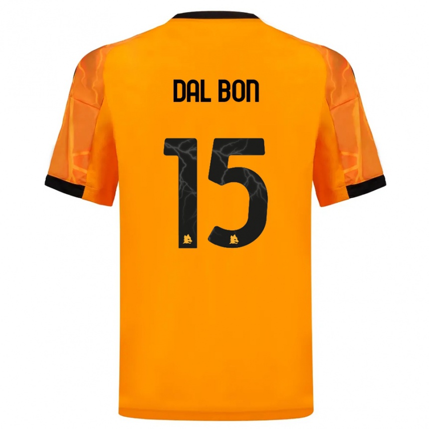 ילדים כדורגל לורנזו דאל בון #15 כתום שחור הרחק ג'רזי 2025/26