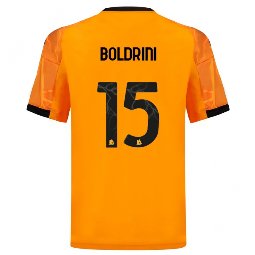 ילדים כדורגל מתיה בולדריני #15 כתום שחור הרחק ג'רזי 2025/26