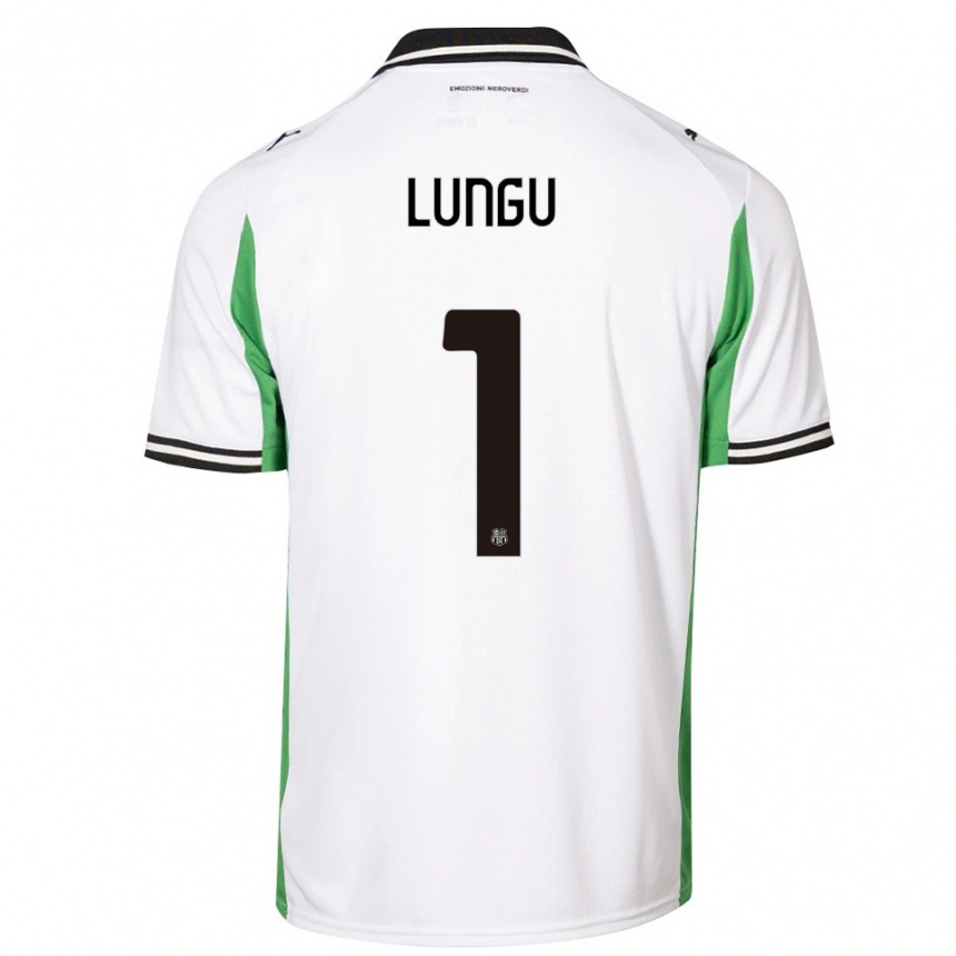 ילדים כדורגל לוקה סיפריאן לונגו #1 לבן ירוק שחור הרחק ג'רזי 2025/26