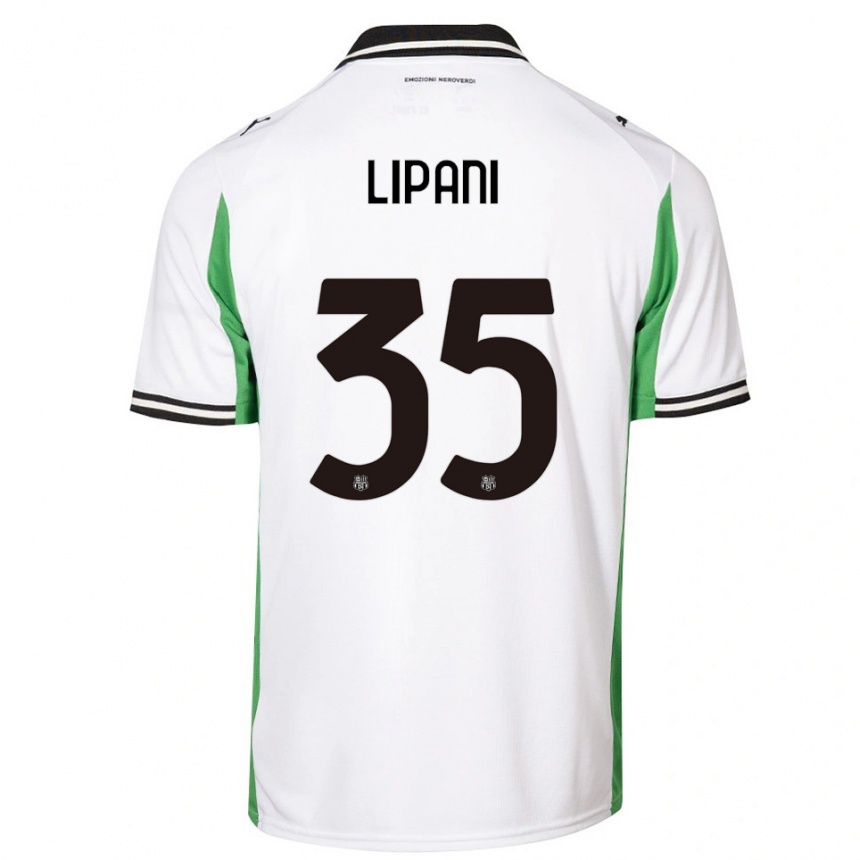 ילדים כדורגל לוקה ליפאני #35 לבן ירוק שחור הרחק ג'רזי 2025/26