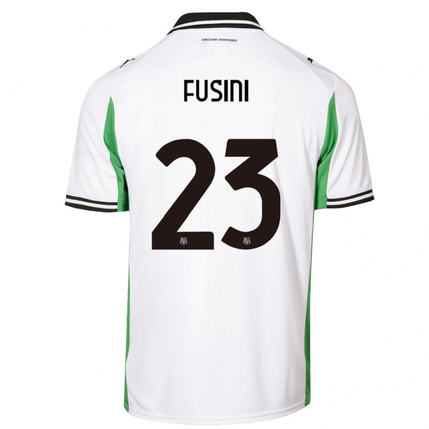 ילדים כדורגל מרטינה פוסיני #23 לבן ירוק שחור הרחק ג'רזי 2025/26