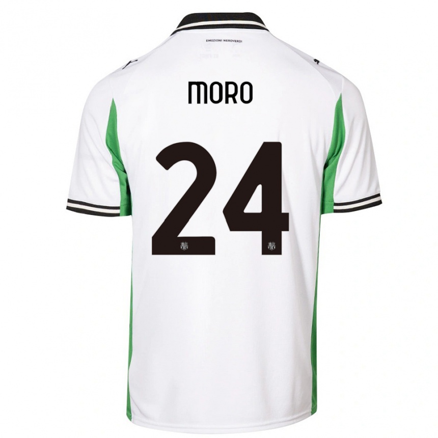 ילדים כדורגל לוקה מורו #24 לבן ירוק שחור הרחק ג'רזי 2025/26