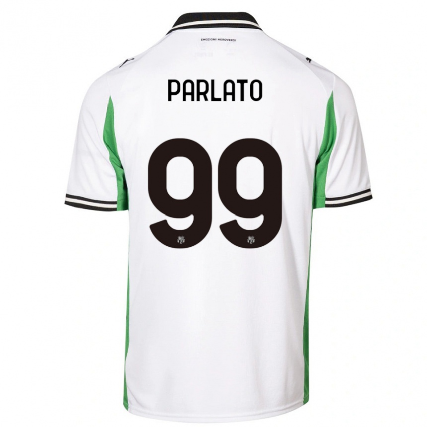 ילדים כדורגל קלאודיו פרלטו #99 לבן ירוק שחור הרחק ג'רזי 2025/26
