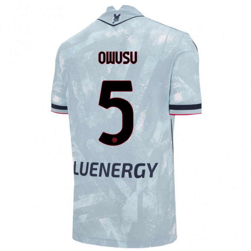 ילדים כדורגל Robert Owusu #5 תכלת שחור הרחק ג'רזי 2025/26