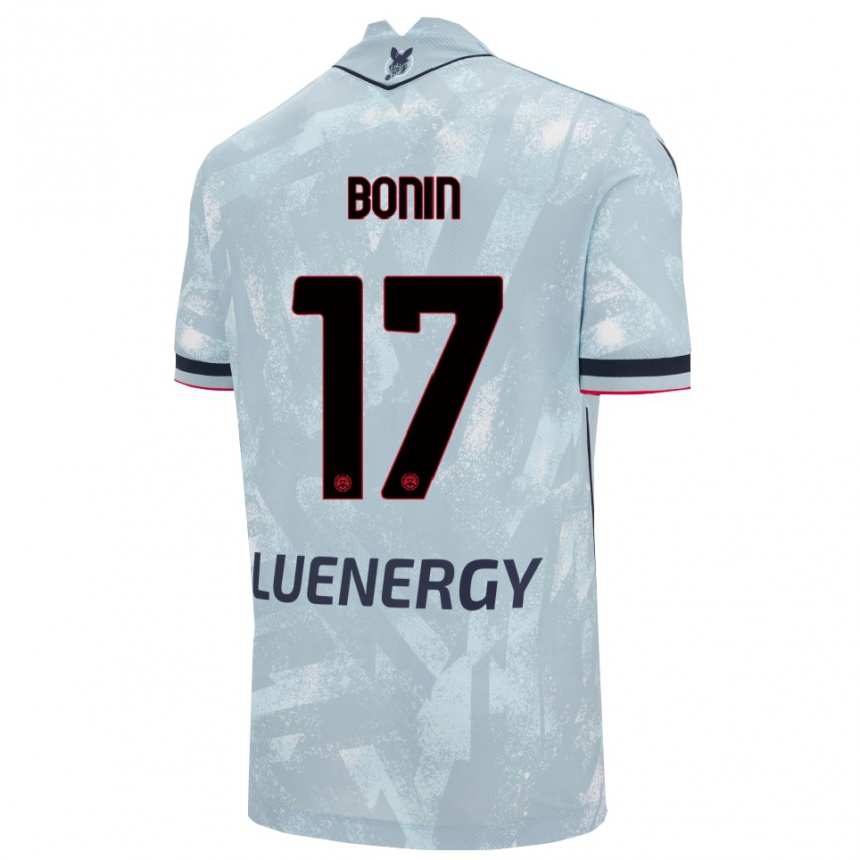 ילדים כדורגל Luca Bonin #17 תכלת שחור הרחק ג'רזי 2025/26