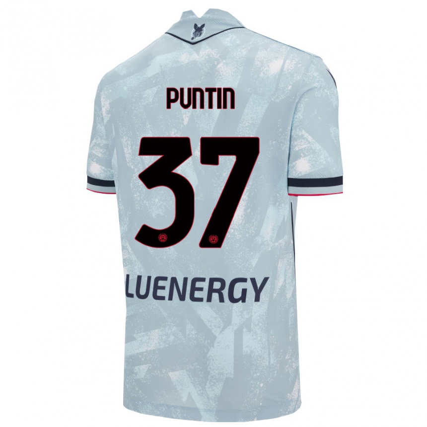 ילדים כדורגל Eric Puntin #37 תכלת שחור הרחק ג'רזי 2025/26