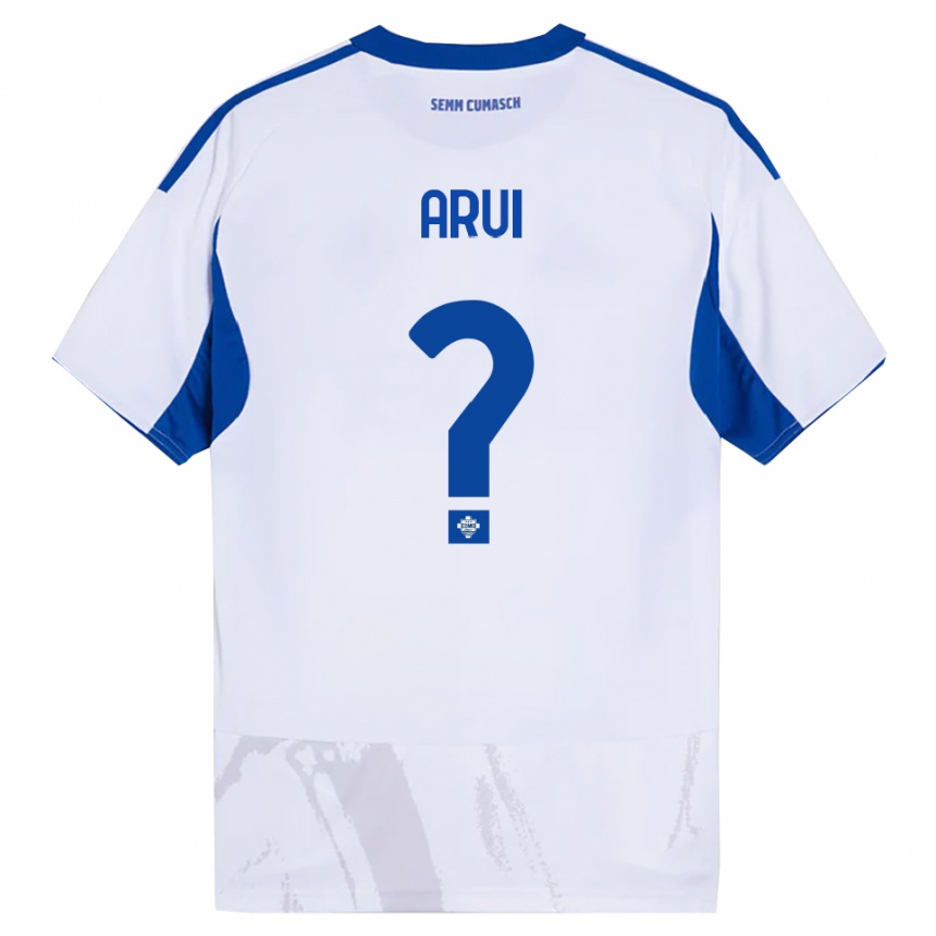 ילדים כדורגל Stefano Arui #0 לבן כחול הרחק ג'רזי 2025/26