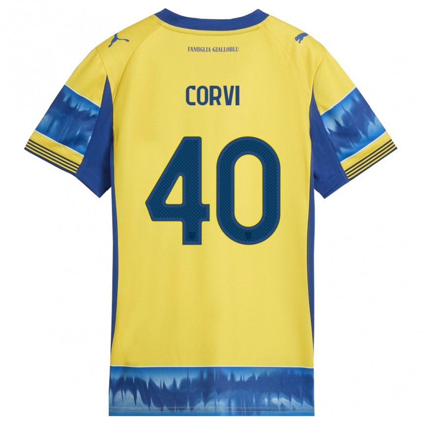 ילדים כדורגל אדוארדו קורבי #40 צהוב כחול הרחק ג'רזי 2025/26