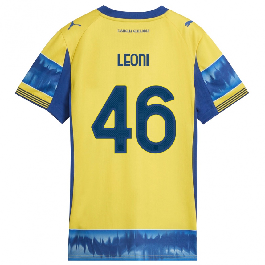 ילדים כדורגל ג'ובאני לאוני #46 צהוב כחול הרחק ג'רזי 2025/26