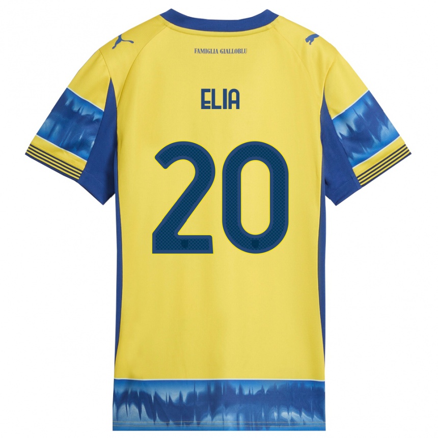 ילדים כדורגל Alessandro Elia #20 צהוב כחול הרחק ג'רזי 2025/26