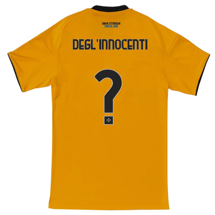 ילדים כדורגל Luca Degl'innocenti #0 כתום כחול הרחק ג'רזי 2025/26