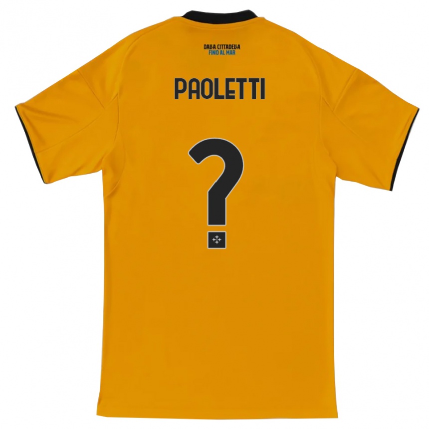 ילדים כדורגל Tommaso Paoletti #0 כתום כחול הרחק ג'רזי 2025/26