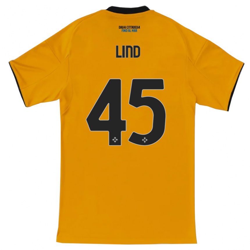 ילדים כדורגל אלכסנדר לינד #45 כתום כחול הרחק ג'רזי 2025/26