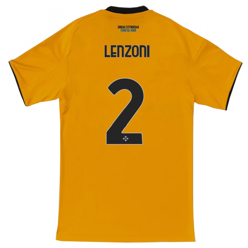ילדים כדורגל Samuele Lenzoni #2 כתום כחול הרחק ג'רזי 2025/26