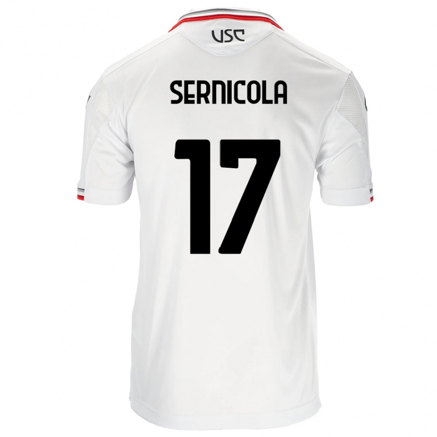 ילדים כדורגל לאונרדו סרניקולה #17 לבן אדום הרחק ג'רזי 2025/26