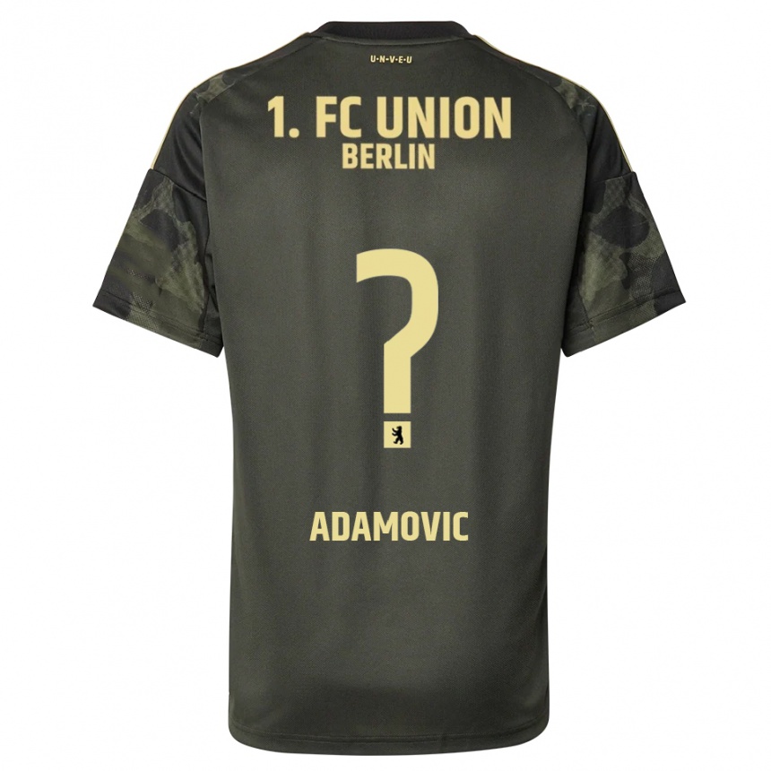 ילדים כדורגל Levin Adamovic #0 ירוק כהה שחור הרחק ג'רזי 2025/26