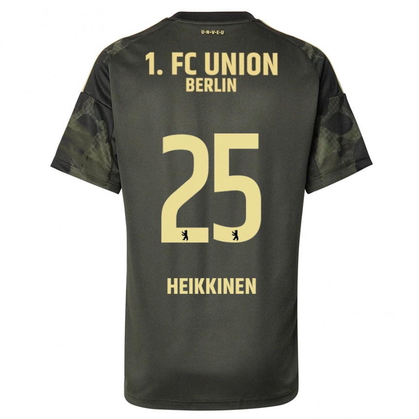 ילדים כדורגל Ida Heikkinen #25 ירוק כהה שחור הרחק ג'רזי 2025/26