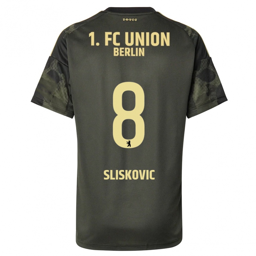 ילדים כדורגל Duje Sliskovic #8 ירוק כהה שחור הרחק ג'רזי 2025/26