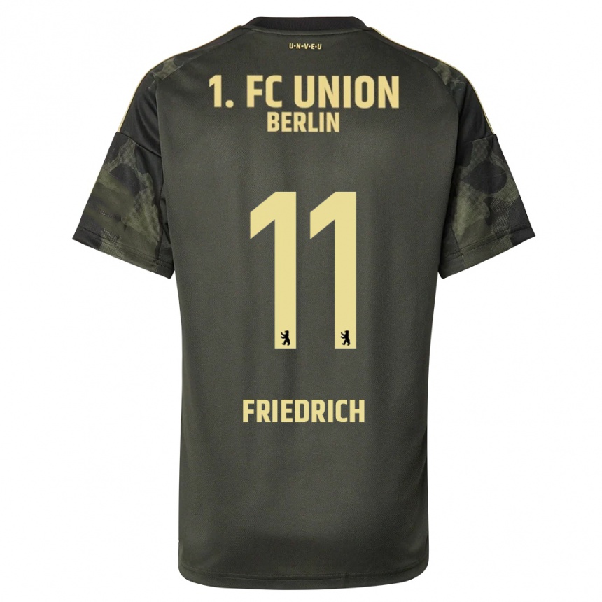 ילדים כדורגל Julien Friedrich #11 ירוק כהה שחור הרחק ג'רזי 2025/26