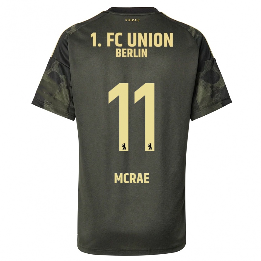 ילדים כדורגל Dylan Mcrae #11 ירוק כהה שחור הרחק ג'רזי 2025/26