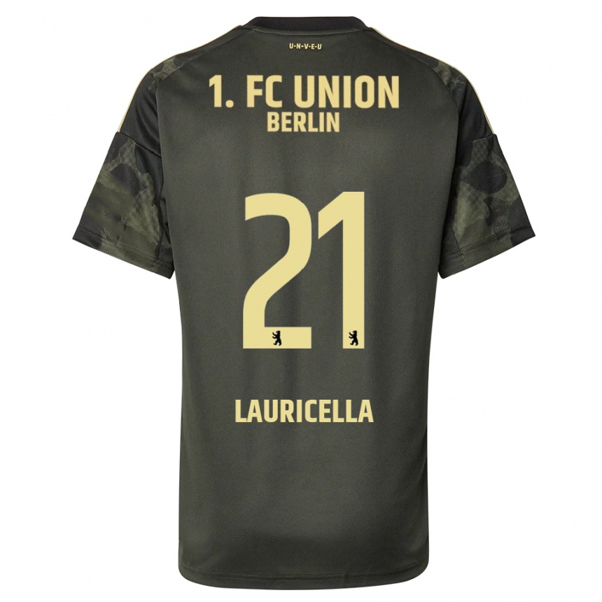 ילדים כדורגל Guiseppe Lauricella #21 ירוק כהה שחור הרחק ג'רזי 2025/26