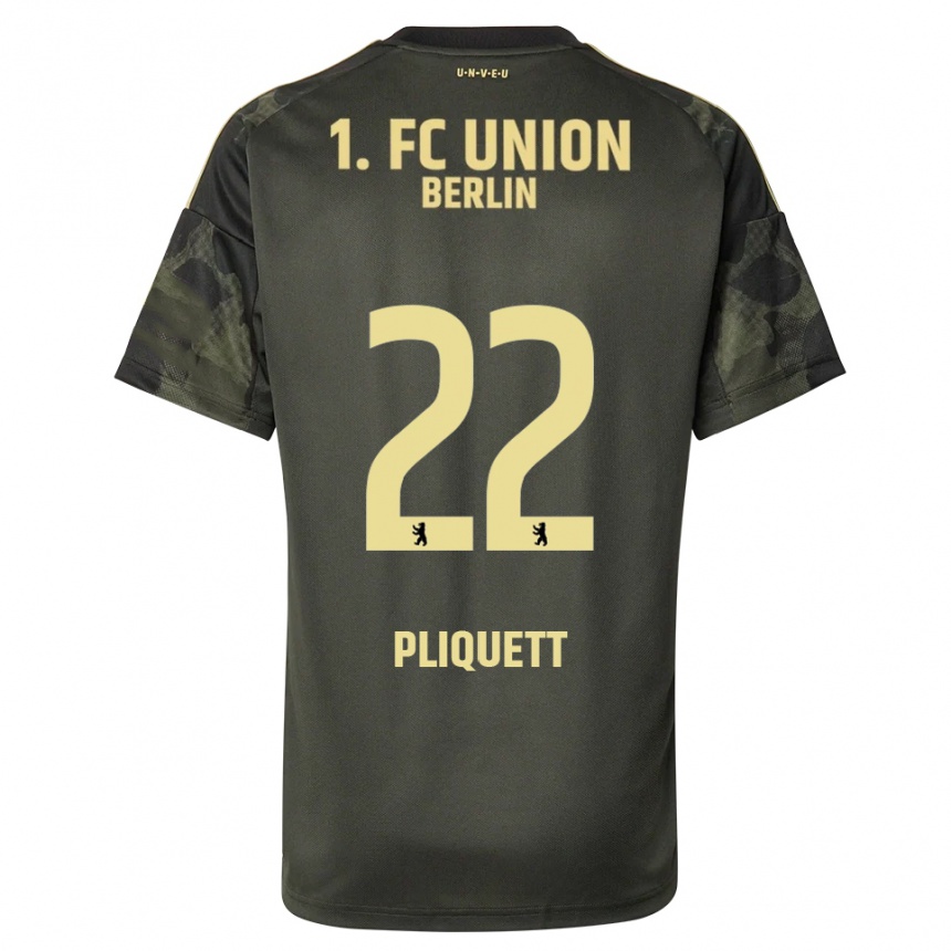 ילדים כדורגל Bruno Pliquett #22 ירוק כהה שחור הרחק ג'רזי 2025/26