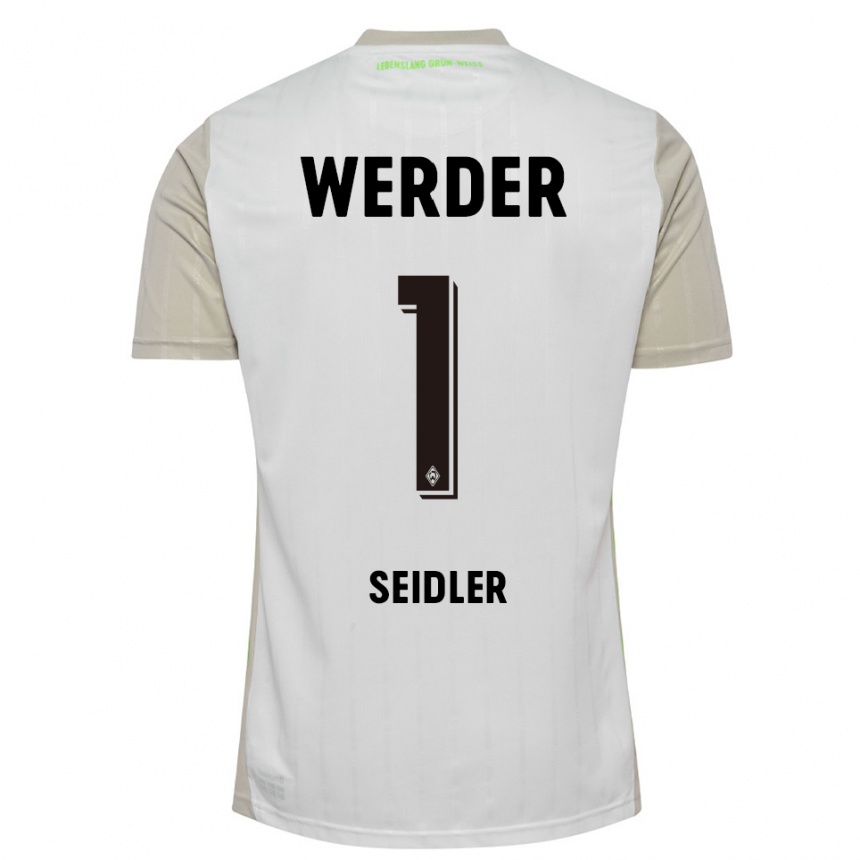 ילדים כדורגל Calvin Seidler #1 לבן שחור הרחק ג'רזי 2025/26