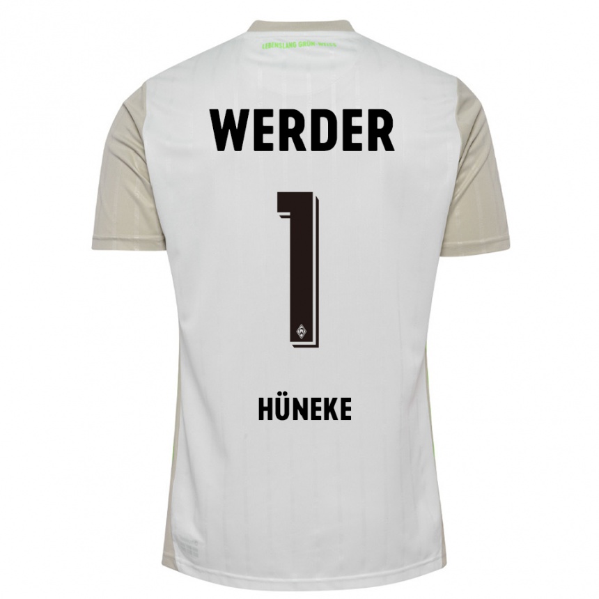 ילדים כדורגל Win Hüneke #1 לבן שחור הרחק ג'רזי 2025/26