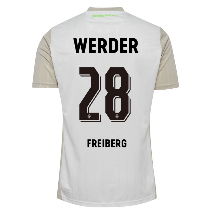 ילדים כדורגל Piet Freiberg #28 לבן שחור הרחק ג'רזי 2025/26