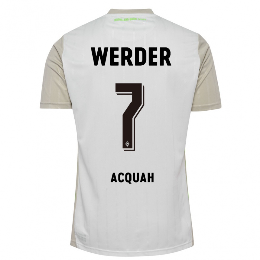 ילדים כדורגל Joseph Acheampong Acquah #7 לבן שחור הרחק ג'רזי 2025/26