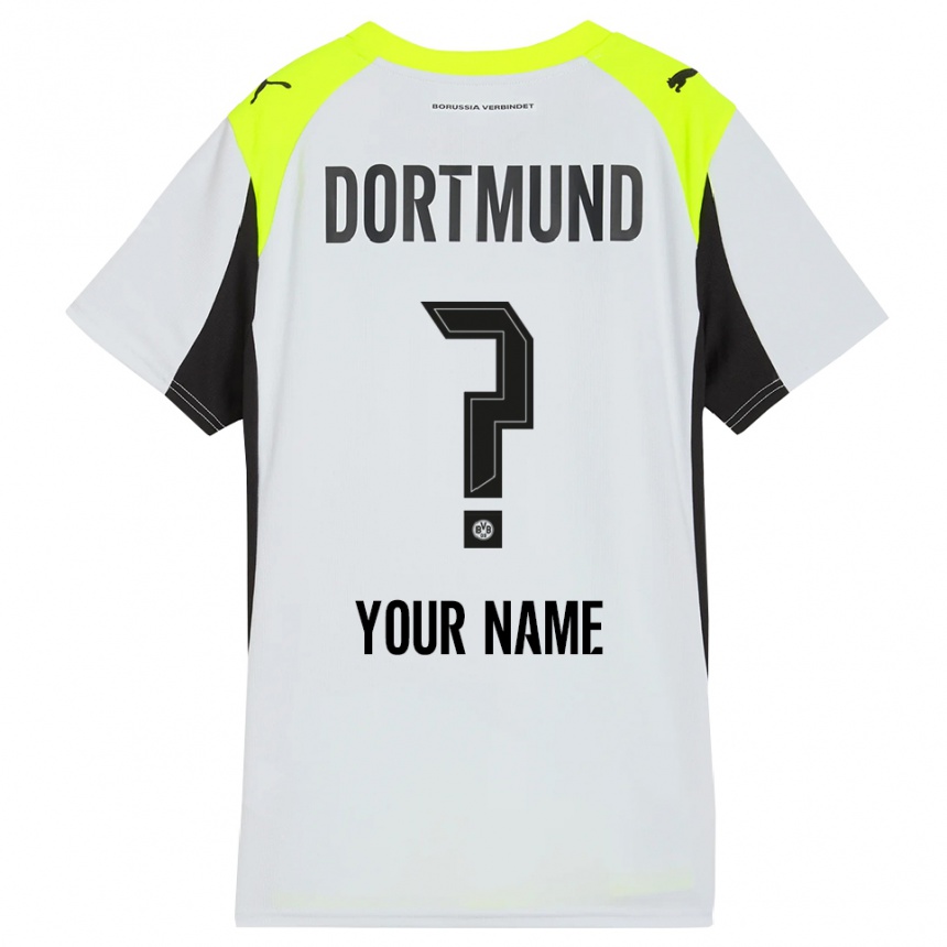 ילדים כדורגל השם שלך #0 צהוב פלואורסצנטי הרחק ג'רזי 2025/26