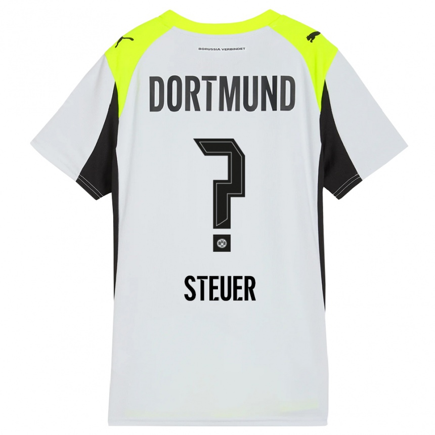 ילדים כדורגל Etienne Steuer #0 צהוב פלואורסצנטי הרחק ג'רזי 2025/26